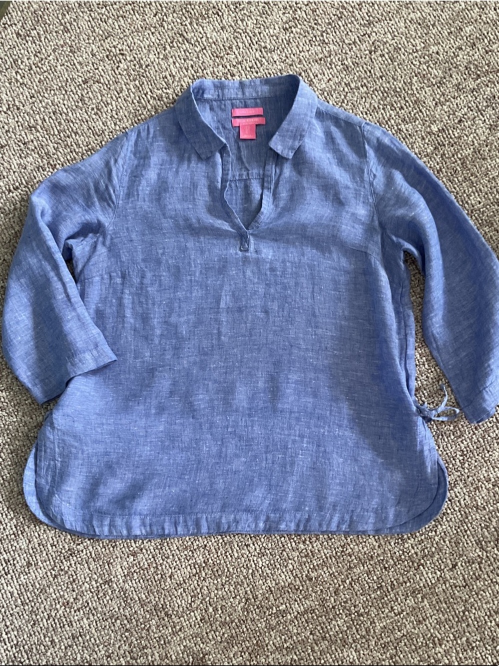 Isaac Mizrahi Chambray Shirt in Denim Blue
